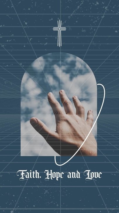 Christian-Themed Instagram Story Video Generator Featuring a Cross Icon and a Gothic Font