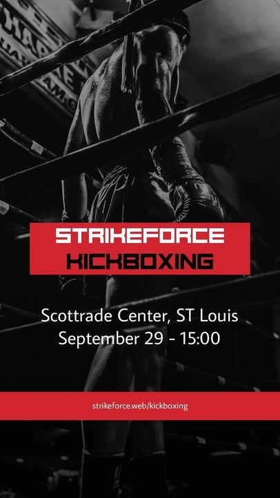Sports-Themed Instagram Story Video Maker for a Kickboxing Class Event 5465