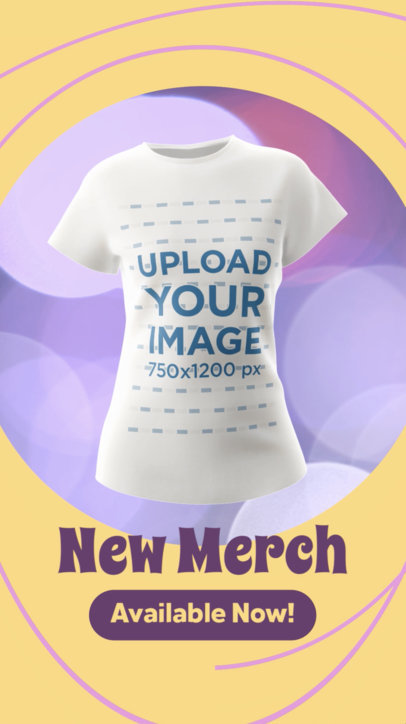 T-Shirt Video Featuring a New Merch Promo for an Apparel Store