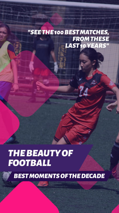 Soccer Instagram Story Video Maker Featuring the Best Matches of the Decade 