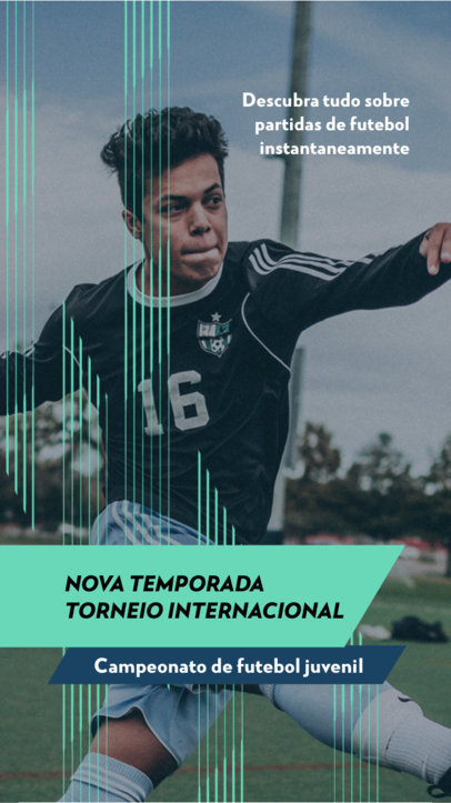 Instagram Story Video Template for a Soccer Tournament Featuring Animated Banners