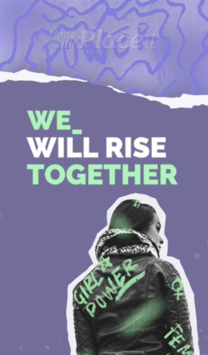 Instagram Story Video Creator for Women Podcast Show With a Grunge Style