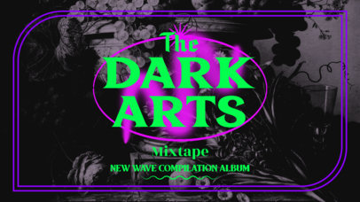 Intro Video Maker for Music Artists and Podcasters Featuring Neon Fonts and a Frame 5555