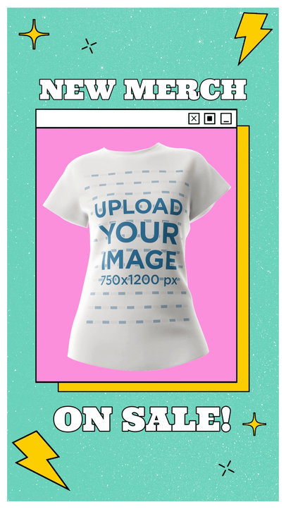Video of a Ghosted 3D T-Shirt for Women Featuring Animated Graphics