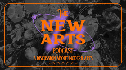 Intro Video Maker for an Art Podcast Featuring a Frame and Animated Text