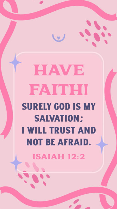 Instagram Story Video Maker to Raise Awareness for Breast Cancer Featuring a Christian Quote