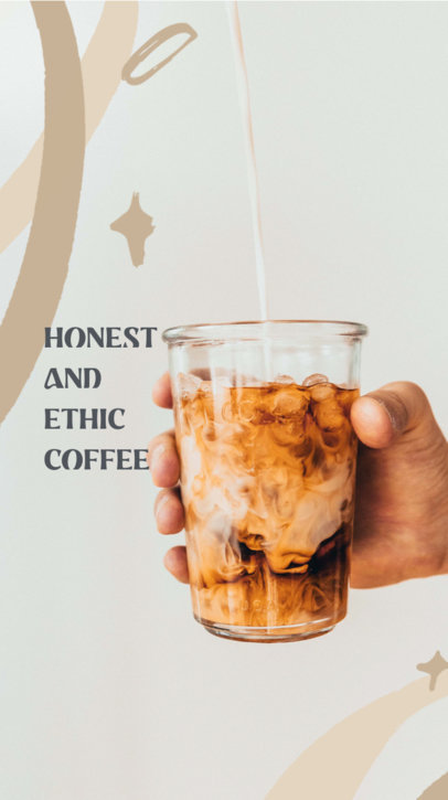 Coffee Shop-Themed Instagram Story Video Maker With Simple Text Animations  5688