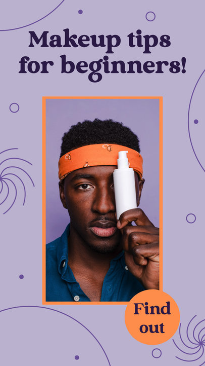 Makeup-Themed Instagram Story Video Generator Featuring Cool Animated Graphics 5621