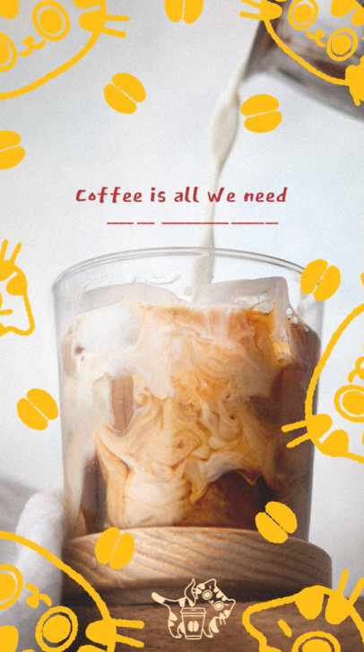 Coffee Shop-Themed Instagram Story Video Generator With Cute Graphics