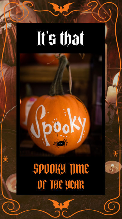 Spooky Instagram Story Video Template Featuring an Animated Bat