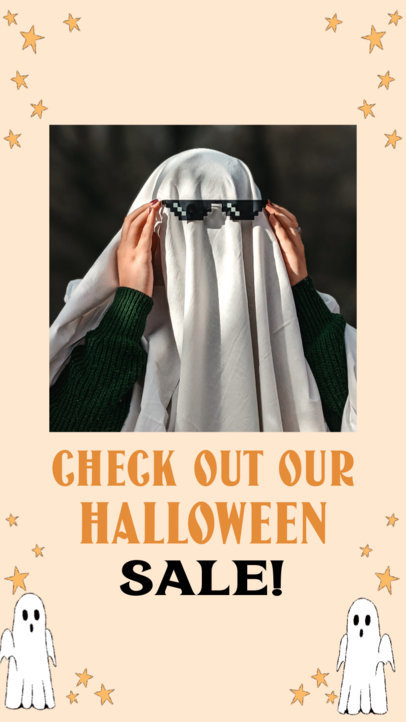Halloween-Themed Instagram Story Video Generator Featuring a Special Sale