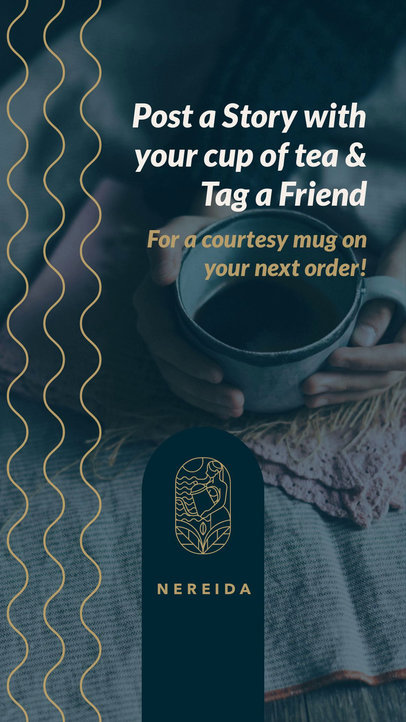 Instagram Story Video Creator Featuring a Tea House Promo 5714