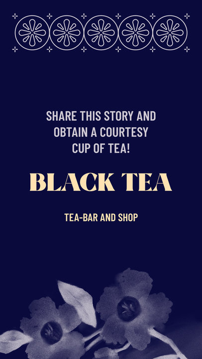 Tea House Instagram Story Video Template Featuring a Special Promo 5713