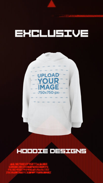 Video of a Spinning 3D Pullover Hoodie for a POD Shop