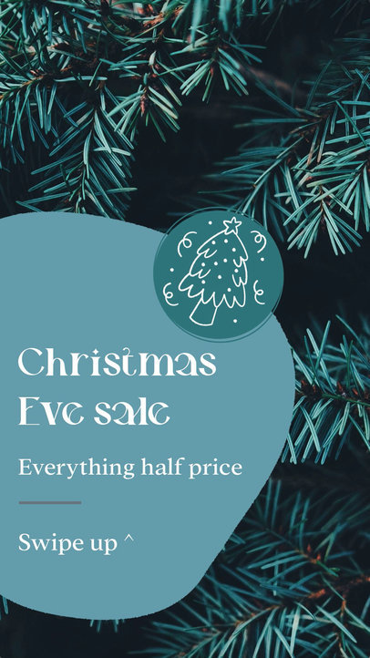 Promotional Instagram Story Video Creator Featuring a Christmas Sale Theme