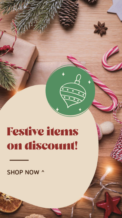 Promotional Instagram Story Video Maker With Special Christmas Discounts