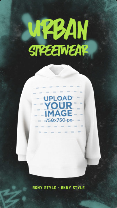 Video of a Ghosted Pullover Hoodie Featuring a Streetwear Promo