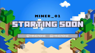 Twitch Screen Video Maker Inspired by Minecraft Featuring 8-Bit Trees