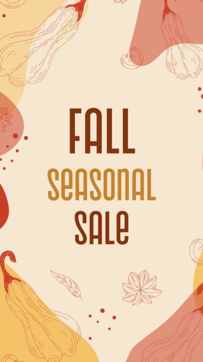 Instagram Story Video Maker Featuring Animated Text for a Fall Season Sale