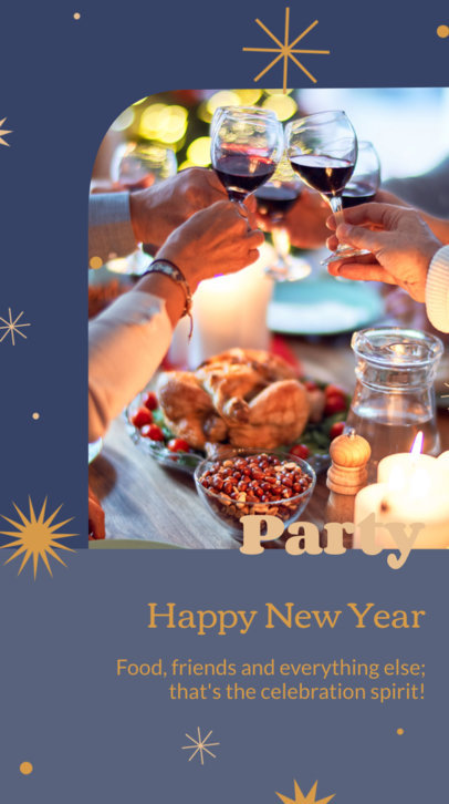 Instagram Story Video Generator Featuring a New Year's Theme