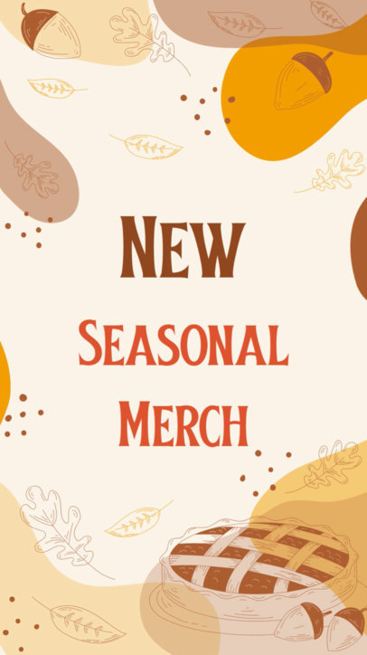 Instagram Story Video Creator With a Fall Seasonal Merch Promo