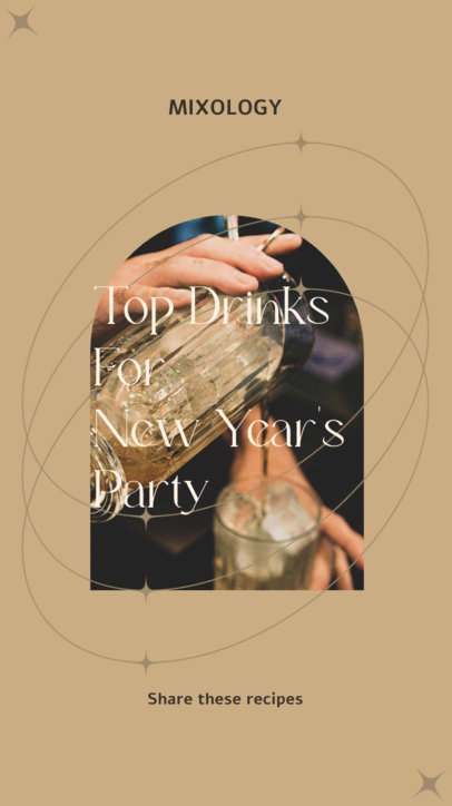 New Year's-Themed Instagram Story Video Maker With Cocktail Recipe Ideas 5424