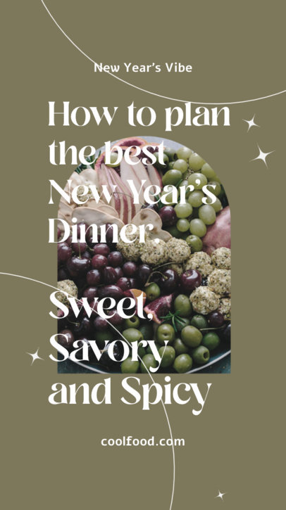 Boho Instagram Story Video Creator for New Year's Dinner Ideas 5423