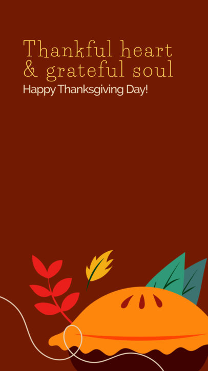 Holiday Instagram Story Video Creator Featuring a Thanksgiving Message