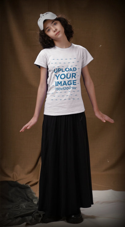 T-Shirt Video Featuring a Girl in a Vintage Creepy Setting