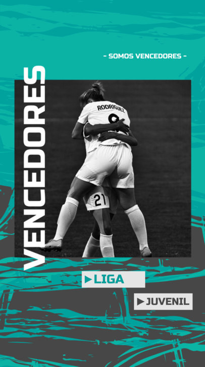 Soccer-Themed Instagram Story Video Maker for a Women's League Team 