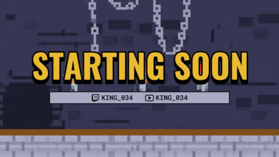 Minecraft-Inspired Theme Twitch Screen Video Maker Featuring a Starting Soon Message 5631