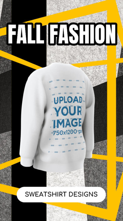 Video of a Spinning 3D Sweatshirt Featuring a Fall Fashion Sale