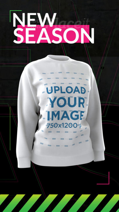 Video of a 3D Sweatshirt Featuring a New Season Promo Ad