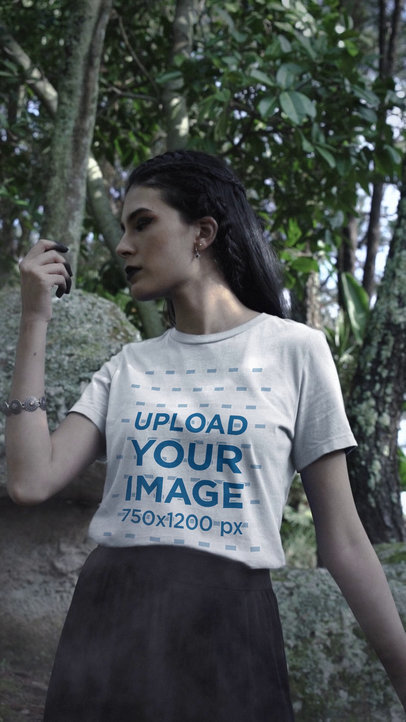 Wicca-Themed Video Featuring a Serious Woman Wearing a Round-Neck Tee 