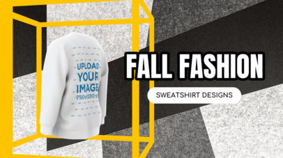 Fashion Sale Video of a 3D Sweatshirt Featuring Geometrical Transitions