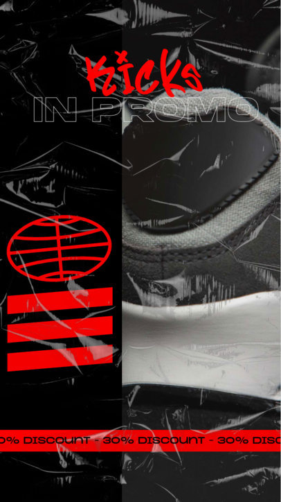 Sneaker-Themed Instagram Story Video Template Featuring a Special Promo 5957