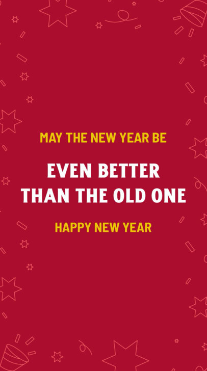 Quote Instagram Story Video Maker Featuring a New Year Theme
