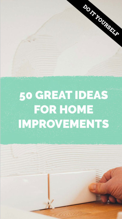 DIY-Themed Instagram Story Video Maker Featuring Home Improving Ideas 4951