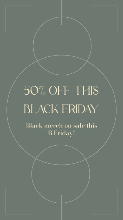 Instagram Story Video Template with Minimalist Graphics for a Black Friday Sale