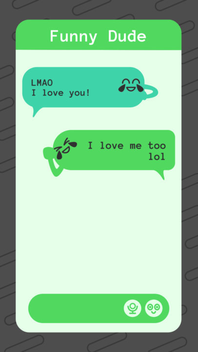 Instagram Story Video Creator Featuring a Fun Chat Simulator Conversation 5459