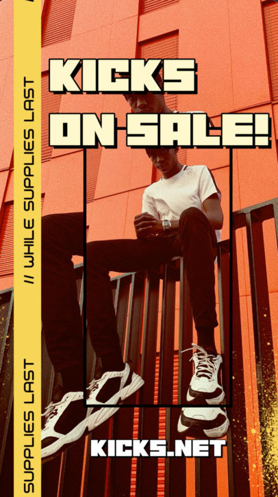 Promo Instagram Story Video Template Featuring a Sneakers Theme