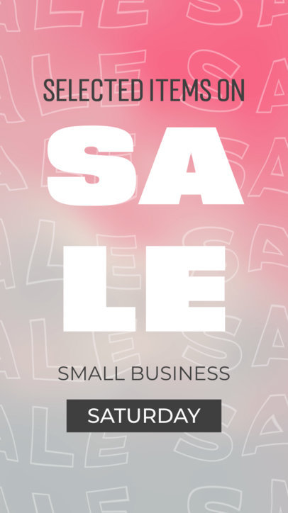 Instagram Story Video Template Featuring a Small Business Sale