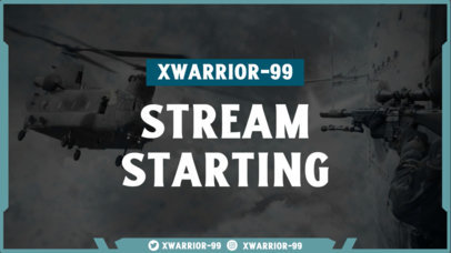 Starting Soon Twitch Screen Video Maker for Shooters Gamers