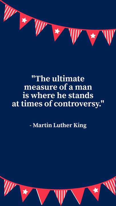 Instagram Story Video Maker Featuring a Martin Luther King Jr Quote