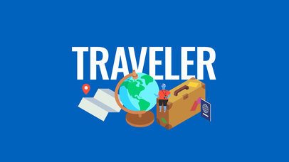 Text Animation Maker with Travel Icons