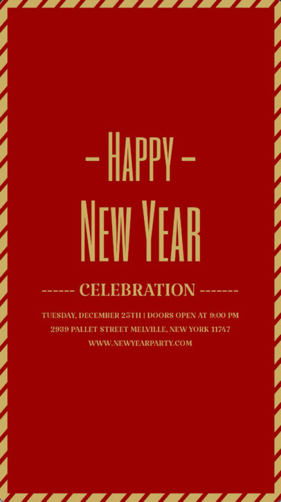 Instagram Story Video Maker for a New Year Gathering Invitation 6212
