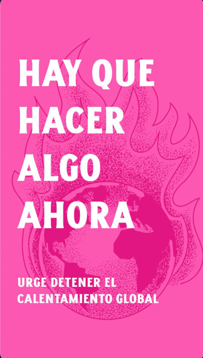 Instagram Story Video Maker Featuring a Global Warming-Themed Quote 6258