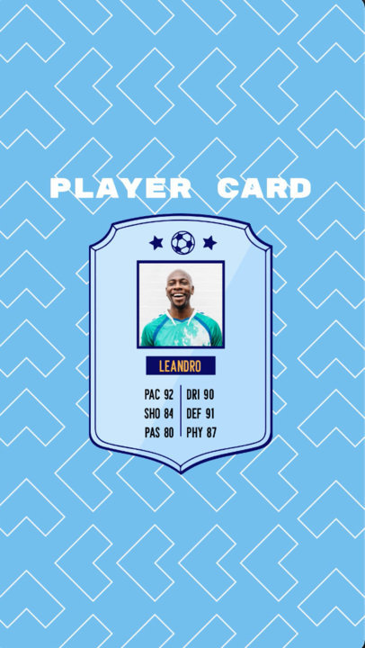 Instagram Story Video Creator Featuring an Animated Soccer Player Card 6234