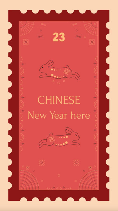 Instagram Story Video Template with Animated Graphics for Chinese New Year 6265