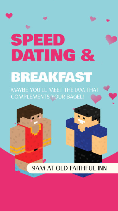 Speed Dating Instagram Story Video Maker for a Valentine's Day Event 6301